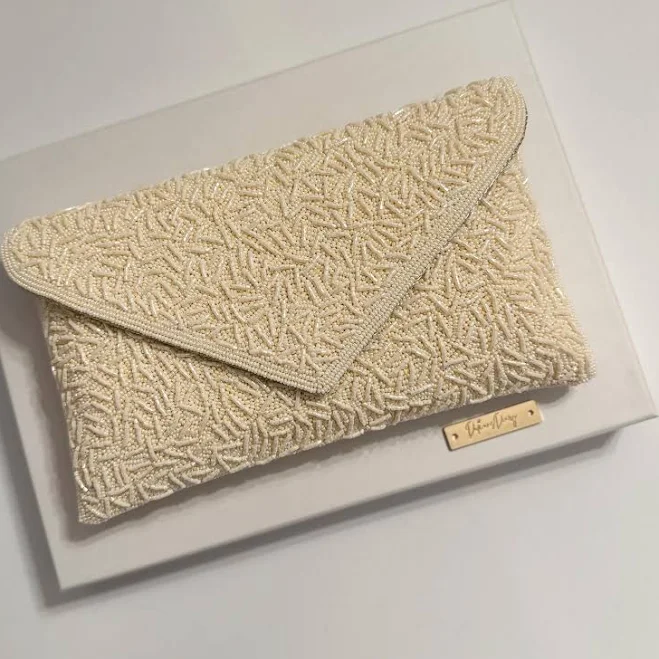 Beaded Evening Bag with Chain