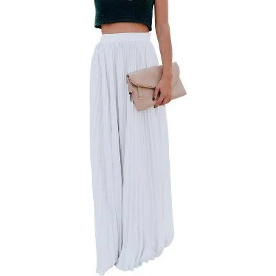 LEVEN Sixteen Women's Flowy Chiffon Maxi Skirt