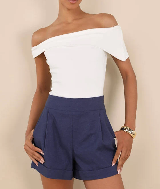 Lulus Pleated High-Rise Shorts