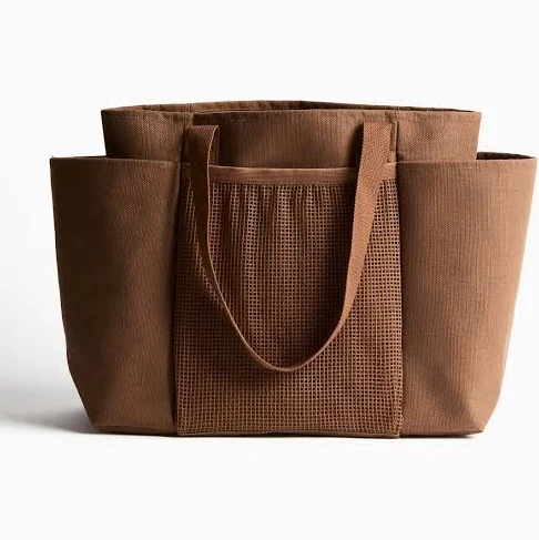 H&M Home Beige Large Jute-Blend Shopper