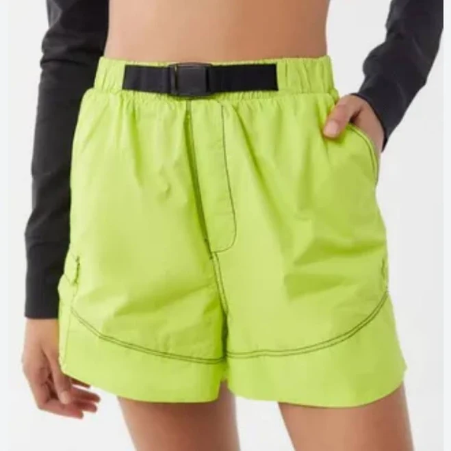 Urban Outfitters Shorts | Urban Outfitters Uo Neon Green Mason High-Rise Utility Cargo Short Small | Color: Green/Yellow | Size: S | Amandaellisxo's