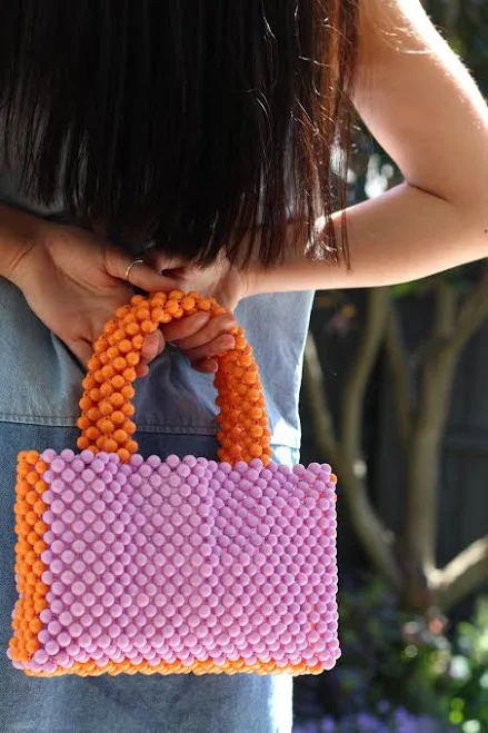 Handmade Beaded Sunset Bag