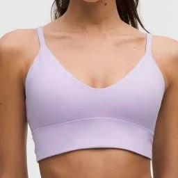 lululemon Focuser Scoop-Neck Bra Nulu Light Support, A/B Cup - Size XXS - Lavender Frost