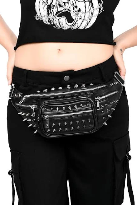 Foxblood Studded Fanny Pack