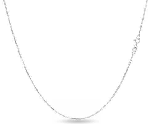 Donatello Gian Sterling Silver Thin Curb Chain Necklace