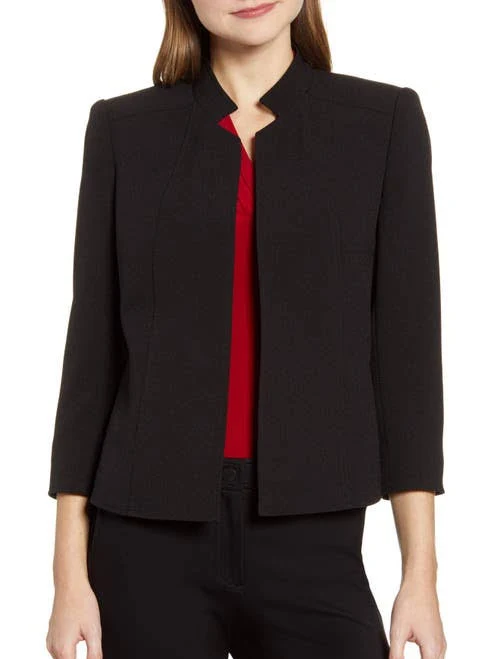 Anne Klein Crepe Open Front Jacket