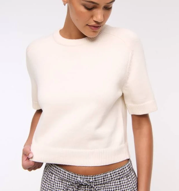 Abercrombie & Fitch Women's Madeline Crew Sweater Tee