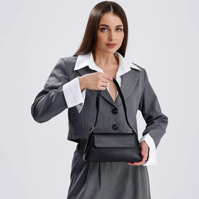 Minimalist Vegan Leather Baguette Bag