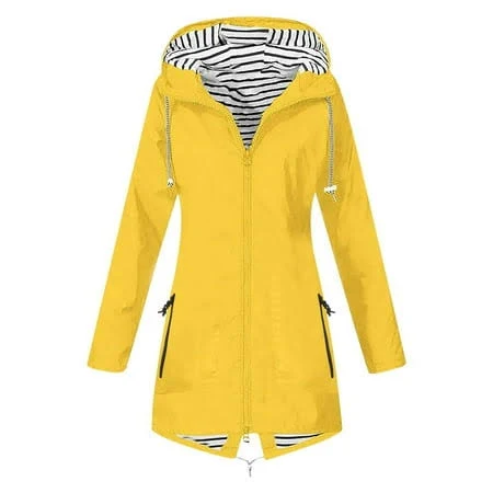 Women's Waterproof Lightweight Rain Coat with Hood