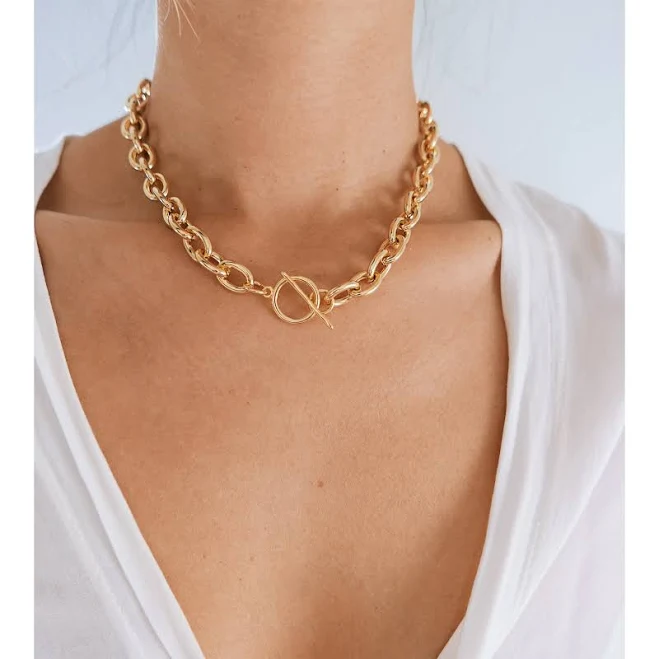Chunky Gold Link Chain Necklace