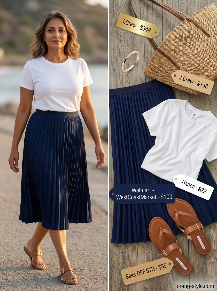 summer cotton outfit for women over 60 2026 outfit idea - fashion styling inspiration