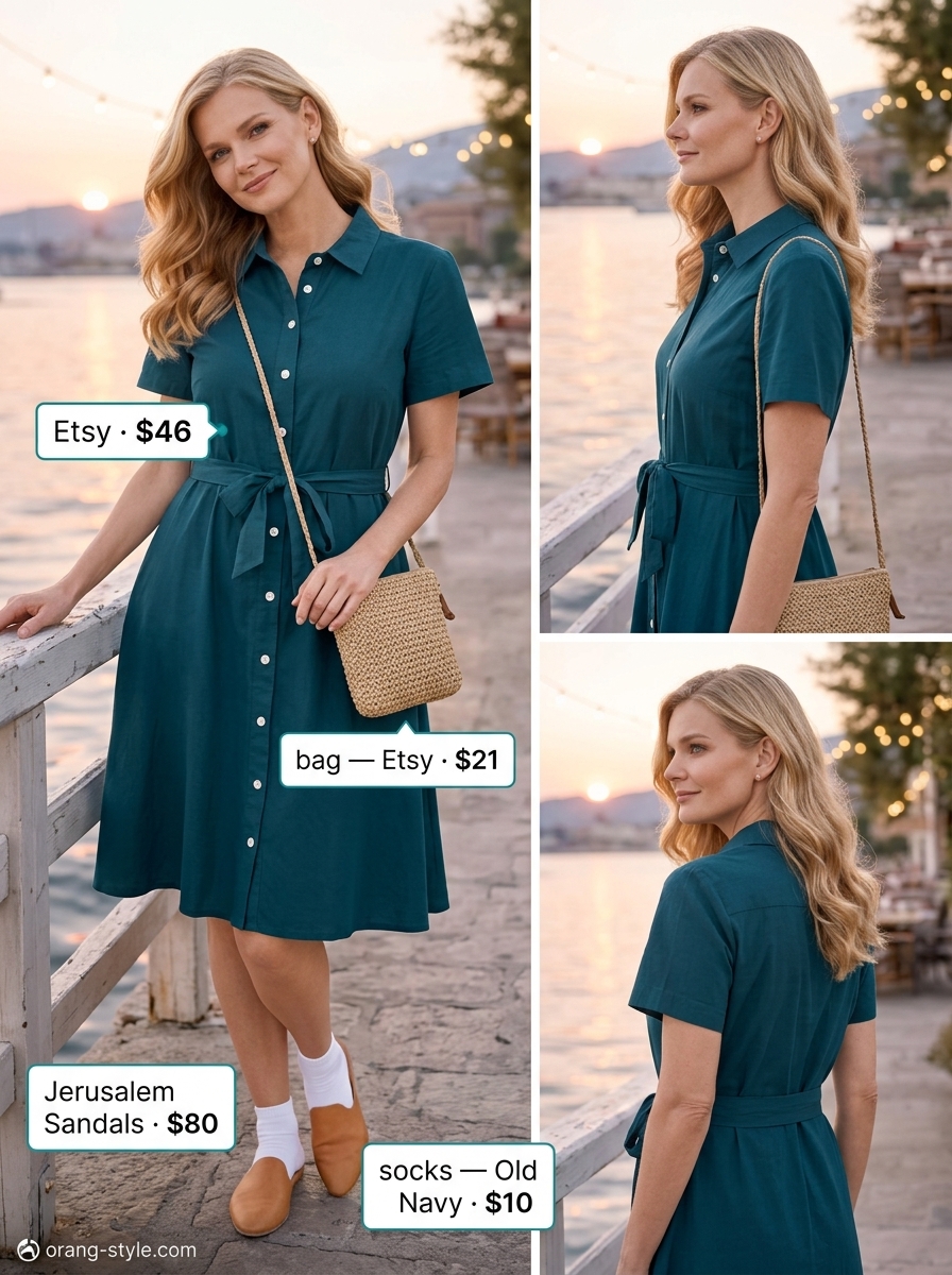 summer cotton outfit for women over 60 2026 outfit idea - fashion styling inspiration