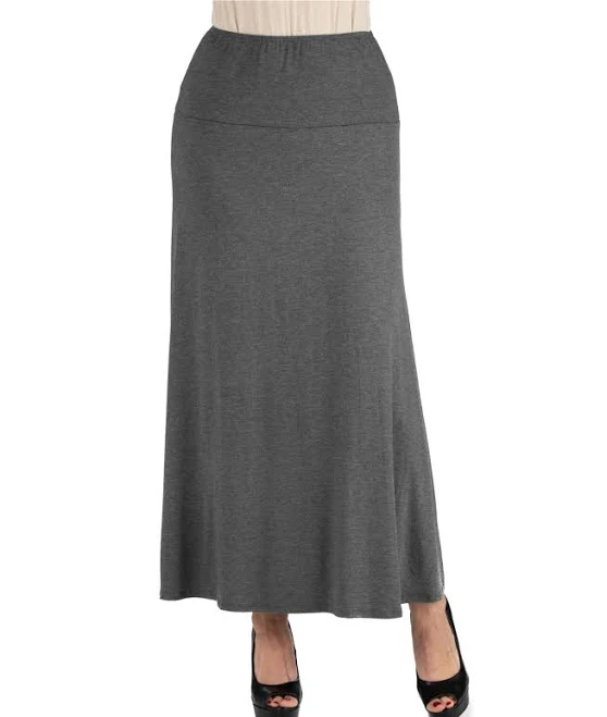 skirt 24seven Comfort Apparel Women's Elastic Waist Maxi Skirt Macy's $36.4