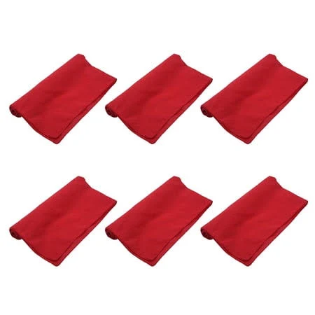 accessory 6x Fancy Plain Bandana 100% Cotton Neck Wrist Wrap Neckerchief Scarf Red, Adult Unisex, Size: One size Walmart - Home Outdoors Company $11.6