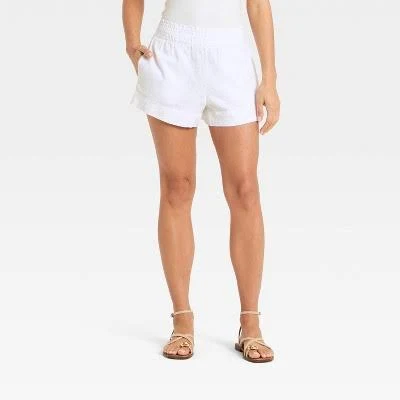 bottoms A New Day Women's Linen Pull-On Shorts Target $22
