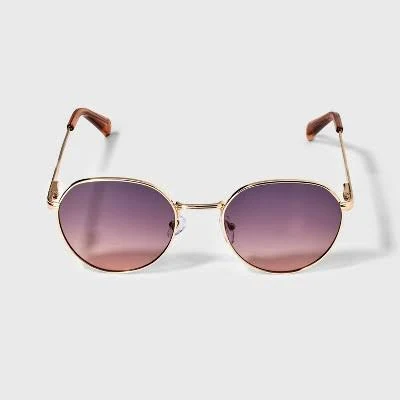 accessory A New Day Women's Round Metal Sunglasses with Spring Hinges Target $18