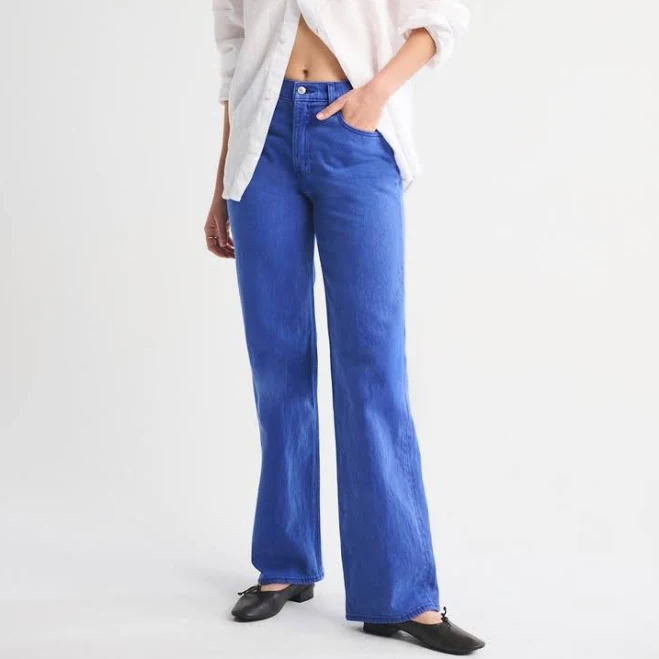 jeans Abercrombie & Fitch Women's High Rise 90s Relaxed Jean Abercrombie & Fitch $59.99