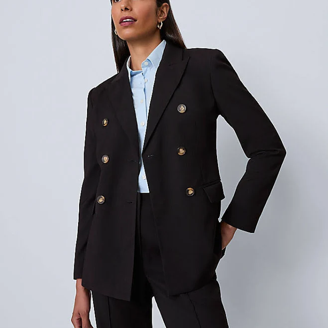 blazer Ann Taylor Women's Fitted Double Breasted Blazer Ann Taylor $98.99