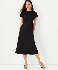 dress Ann Taylor Women's Midi Flare Double Knit Dress Ann Taylor $77.99