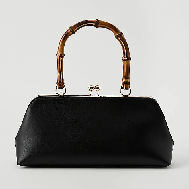 bag Ann Taylor Women's Patent Bamboo Top Handle Bag Ann Taylor $82.8