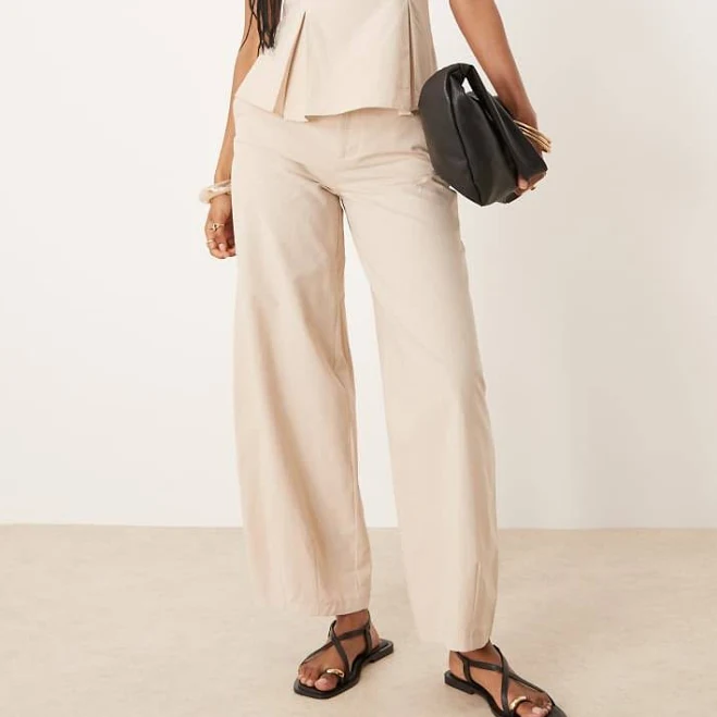 jeans ASOS Design Linen Look Barrel Leg Pants ASOS $28.79