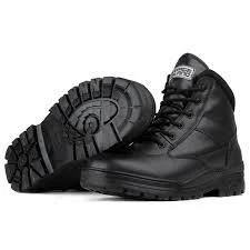 shoes Black All Leather SIDE ZIP Army Patrol Combat Mid Boots Security Military eBay $40.79