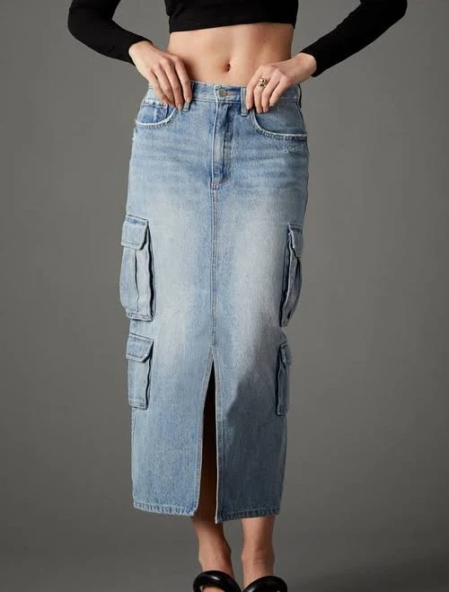 skirt Blue Revival Women's Major General Midi Skirt Nordstrom $69