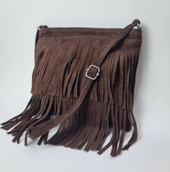 bag Boho Western Leather Crossbody Bag with Suede Fringe Etsy - Seller $51.12