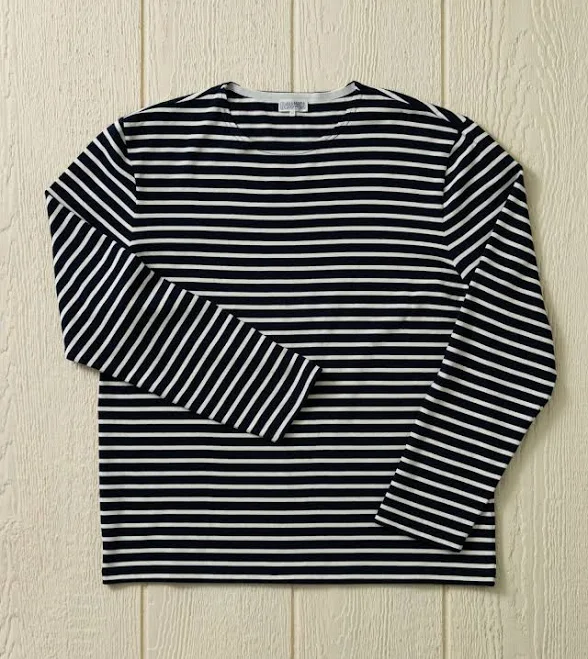 top Breton Stripe Boatneck Tee Quaker Marine Supply Co. $88