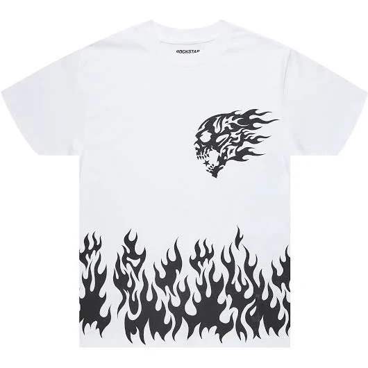 top Bubble White/Black Oversized Graphic T-Shirt XL / White/Black Rockstar Original $15
