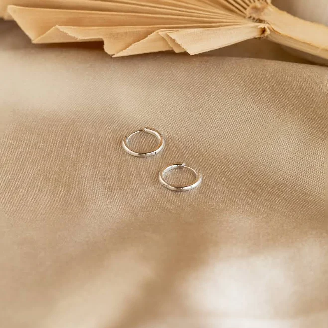 accessory Caitlyn Minimalist Dainty Sterling Silver Hoop Earrings Caitlyn Minimalist $25.6