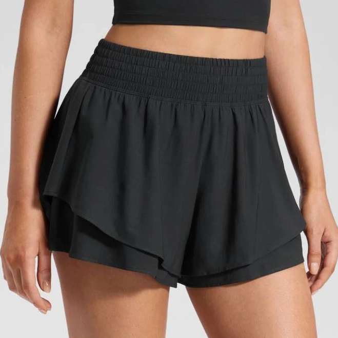 shorts CRZ YOGA Women's Feathery-Fit Drapey High Rise Flowy Shorts shop.crzyoga.com $35