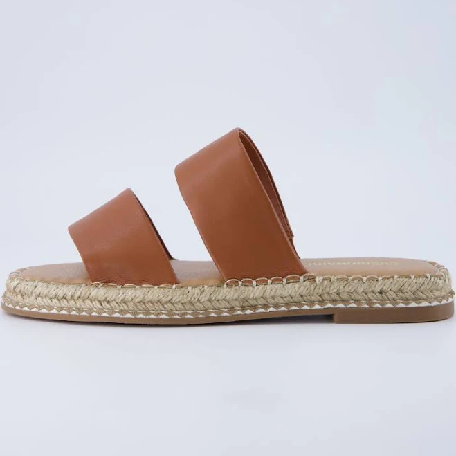 shoes Cushionaire Women's Bhendi Espadrille Slide Sandal &ndash; Double Strap with Jute-Wrapped Sole & Cushioned Footbed Cushionaire $39.99
