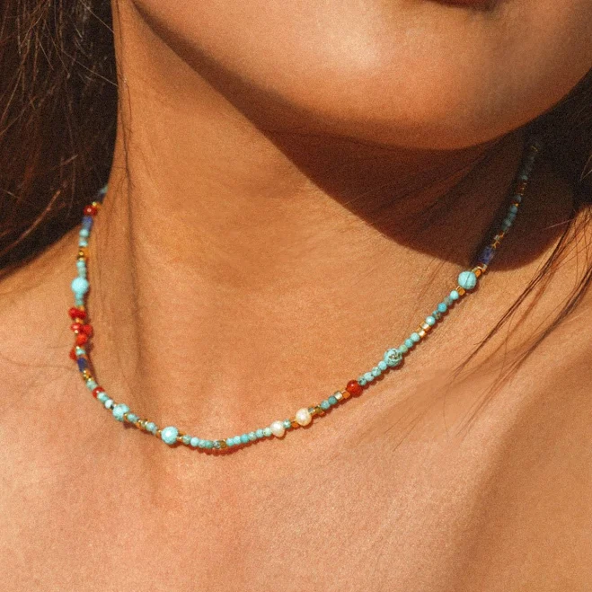 accessory Dainty Boho Handmade Beaded Choker Necklace Etsy - Seller $69.99