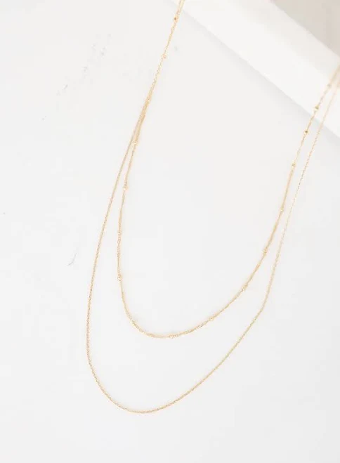 accessory Dainty Gold Layered Chain Necklace Dress Up $8.5