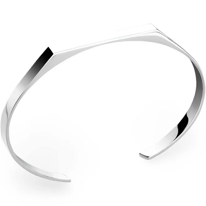 accessory Dako Geometric Rigid Cuff Bracelet in Stainless Steel allvaron.com $58.43