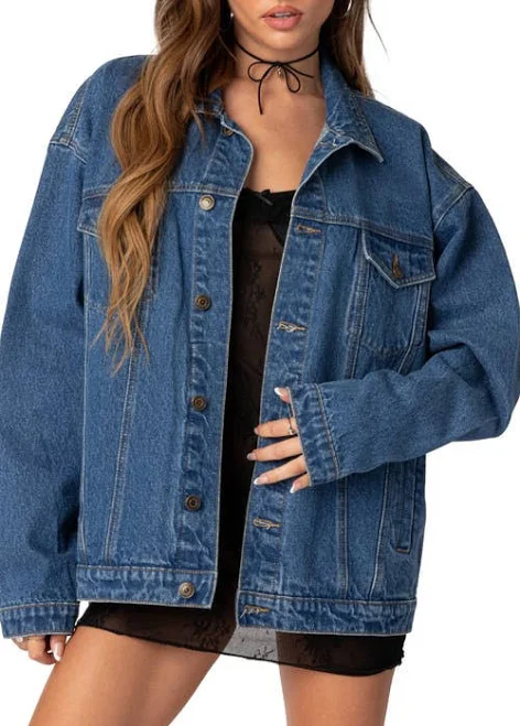 denim jacket Dalia Oversized Denim Jacket Nordstrom $95.2