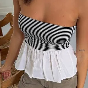 top Designby Si Milly Striped Bandeau Top designbysi.se $35