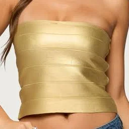 top Edikted Women's Cecilea Metallic Knit Bandage Tube Top PacSun $49.2