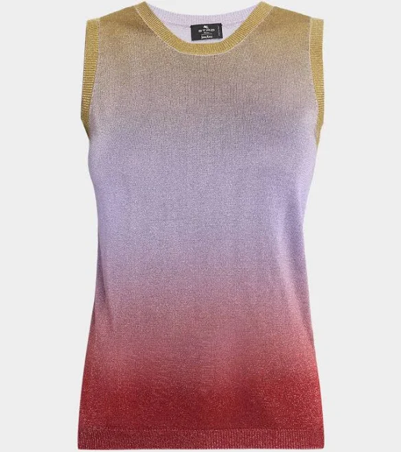top Etro Women's Sparkle Gradient Knit Tank Top Neiman Marcus $632.1