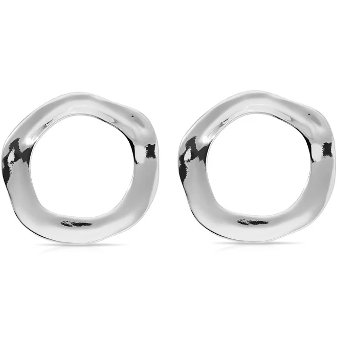 accessory Ettika Open Circle Silver Plated Earrings Macy's $65