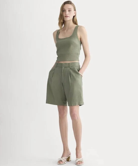 shorts Everlane Pleated Stretch Linen Shorts Everlane $35