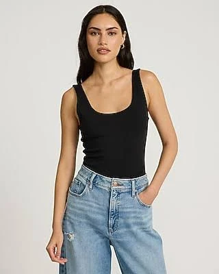 top Express Women's Bodycon High Compression Scoop Neck Bodysuit Express $33.6