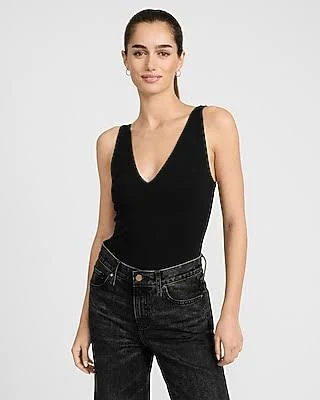 top Express Women's Light Compression Stretch Cotton V-Neck Sleeveless Bodycon Express $26.6