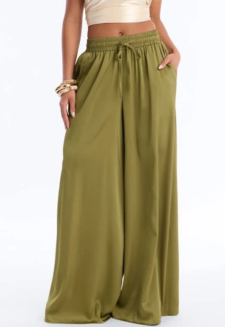 pants Fashion Nova Women's Slay All Night Wide Leg Satin Pants Fashion Nova $23.99
