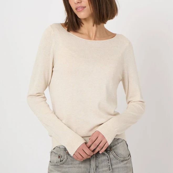 top Fine-knit cotton-blend boat-neck sweater repeatcashmere.com $169