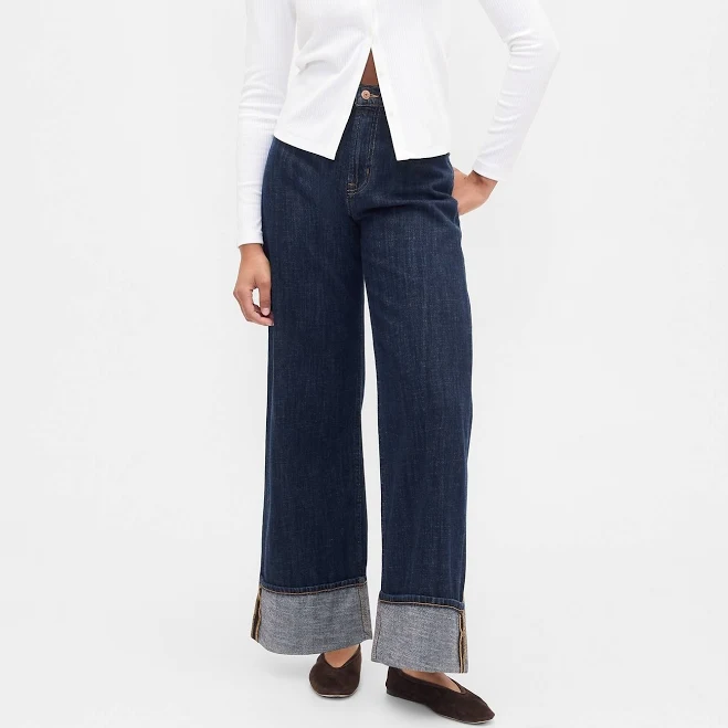 jeans Gap Women's High-Rise Wide-Leg Jeans Gap Factory $35