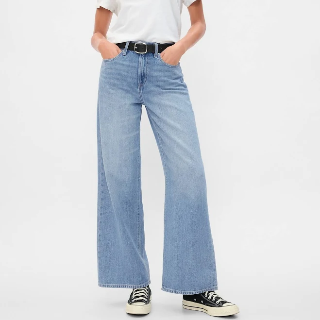 jeans Gap Women's High-Rise Wide-Leg Jeans Gap Factory $35