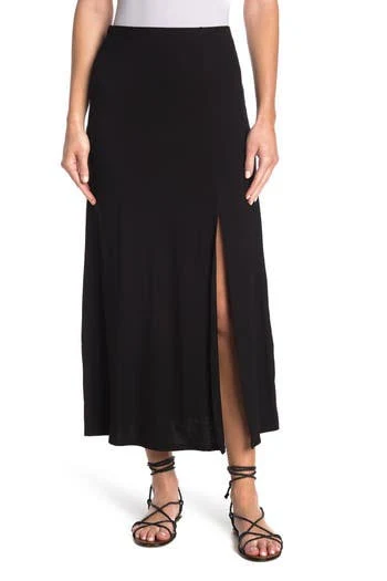 maxi skirt Go Couture Women's Jersey Knit Maxi Skirt with Side Slit Nordstrom Rack $36.97