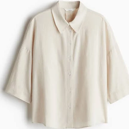matching set H&M Ladies Linen-Blend Shirt H&M $24.99